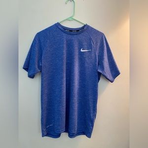 Nike. Swim Tee Shirt, Blue, Size Medium, Lightly Used.